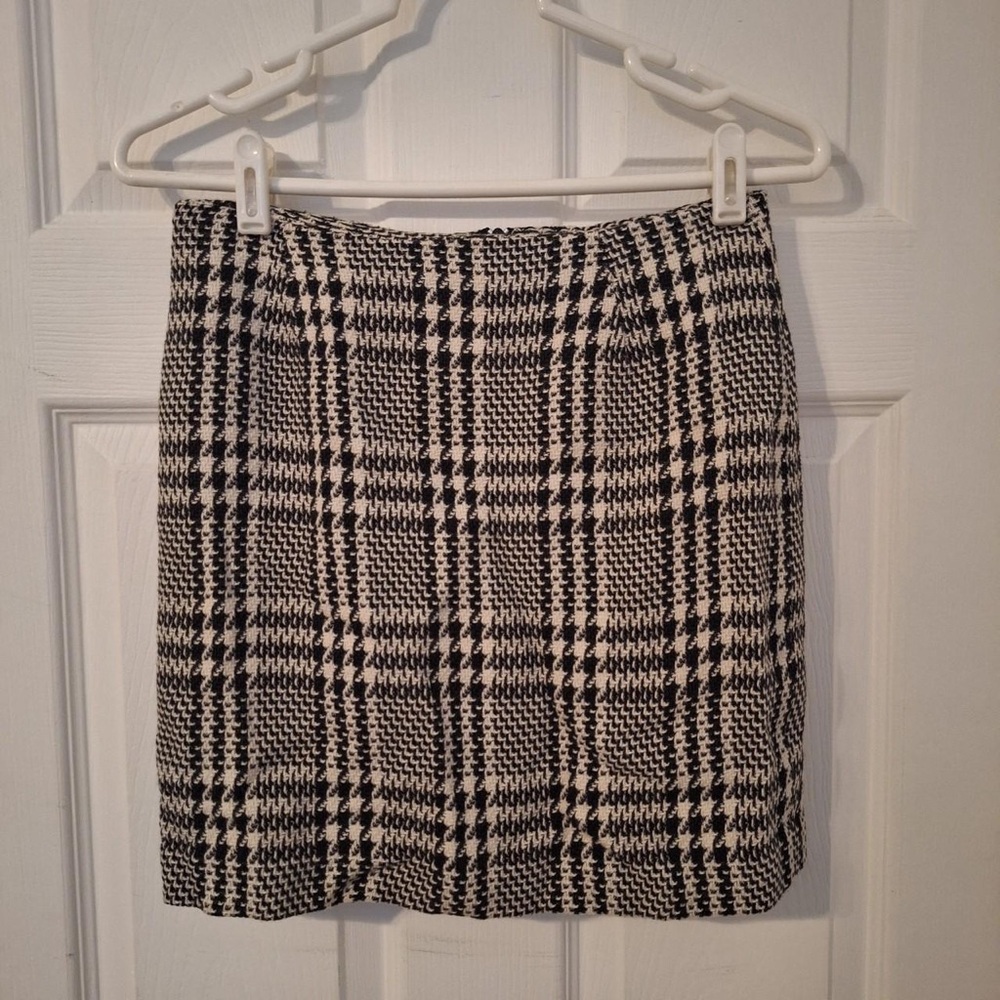 Express Monochrome Houndstooth Mini Skirt